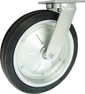 Pryžové kolo 400 mm otočná vidlice s deskou