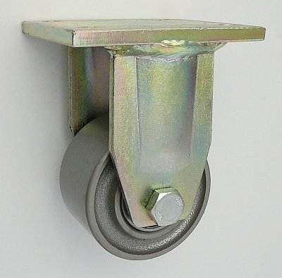 Litinové kolo 80 mm pevná vidlice s deskou