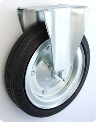 Pryžové kolo 250 mm pevná vidlice s deskou