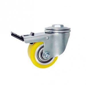 Polyuretanové kolo 80 mm otočná vidlice s brzdou ZABI