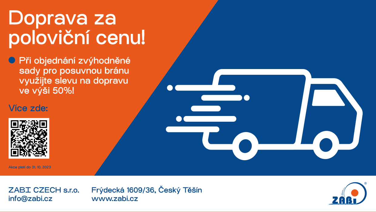 Banner - Doprava za poloviční cenu